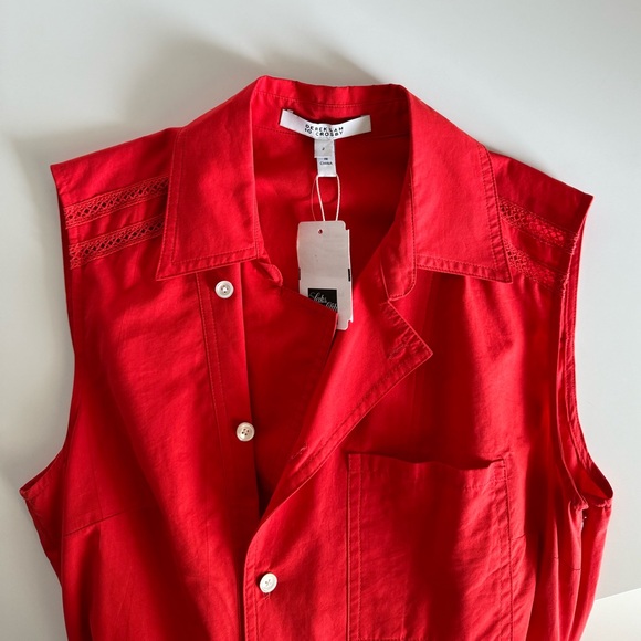 Derek Lam 10 Crosby Santina Mini Sleeveless Ruched Poplin Shirtdress - Picture 9 of 16